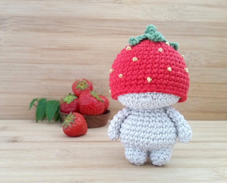 Crochet berry mini doll tutorial Amigurumi diy pdf pattern image 8