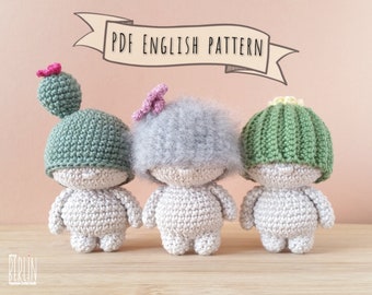 Crochet cactus pattern • A 3-in-1 amigurumi mini doll tutorial