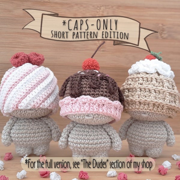 Caps-Only kawaii crochet doll pattern • Short pattern edition