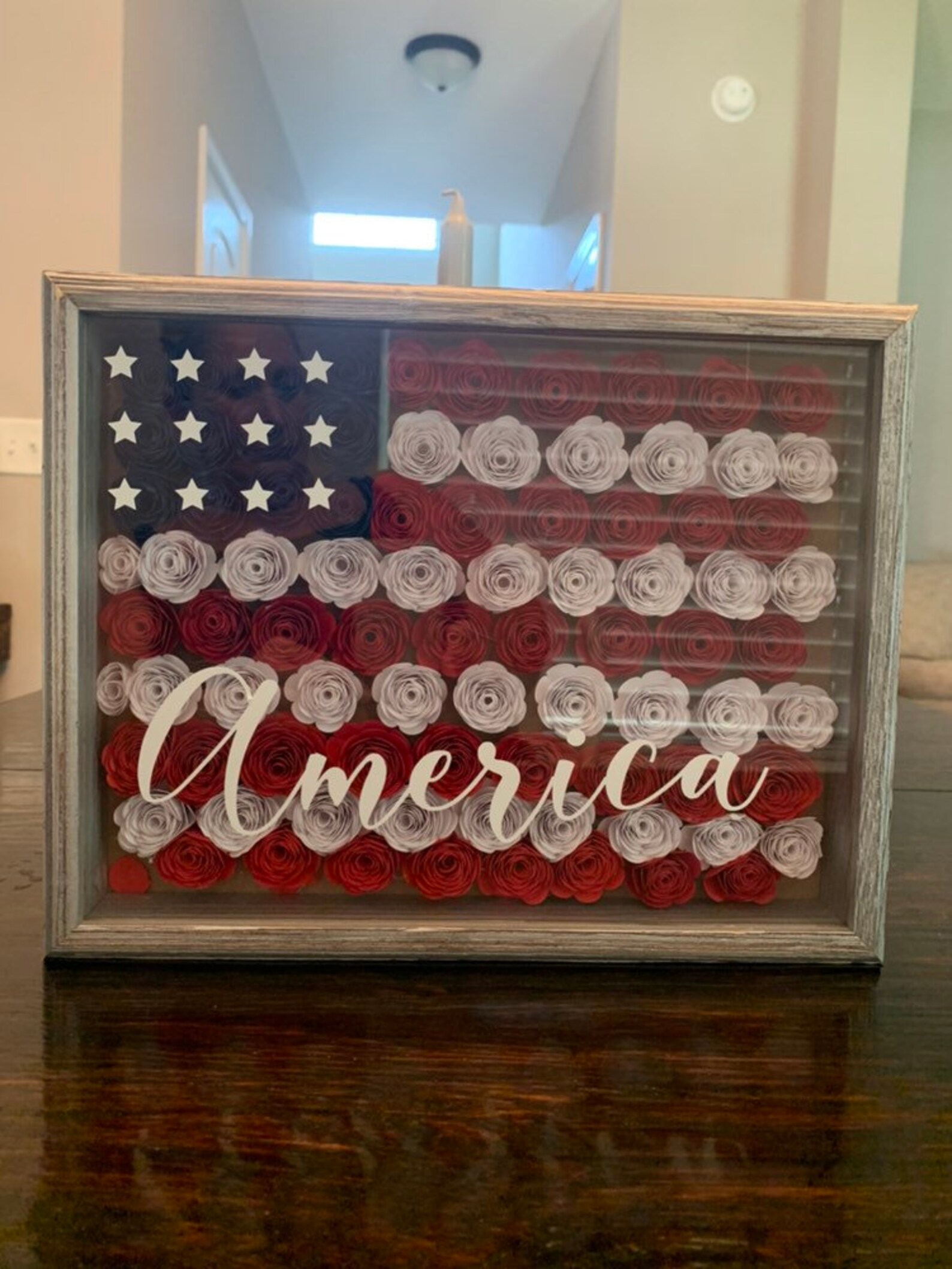 Shadowbox America American Flag Home Decor Flag Military Etsy