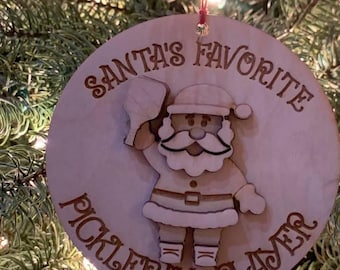 Pickleball Christmas Tree Ornament