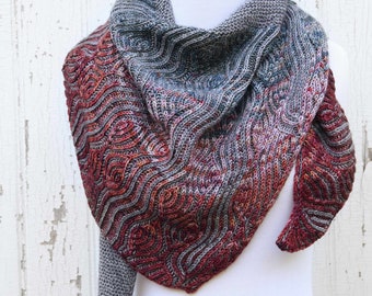 Cyclone Shawl Knitting Pattern, Brioche Shawl, Knitting Pattern PDF