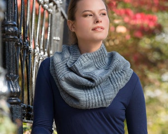 Brioche Knit Cowl Pattern: Zig Zag Design (PDF Pattern)