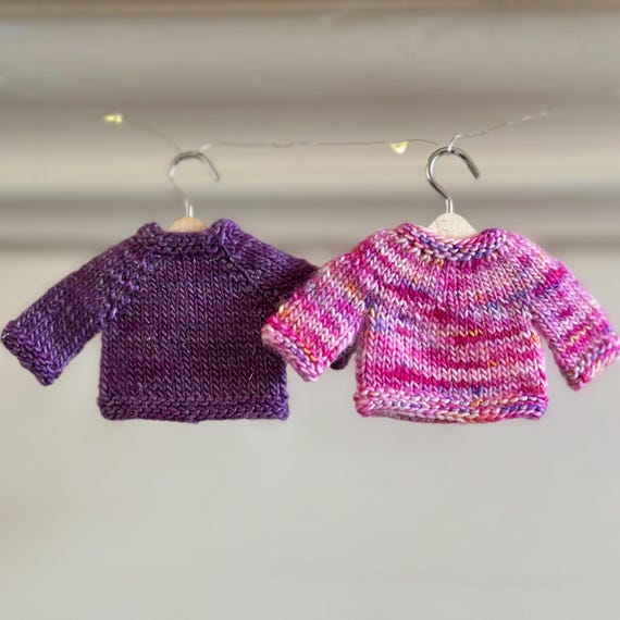 Miniature Sweater Pattern Knitting Christmas Ornament Tree Decoration Holiday Craft Project Guide Intermediate Knitting Colorwork