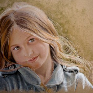 Portrait by photo - hand drawn in pastel to order