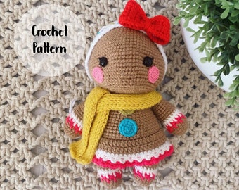 Gingerbread Character .CROCHET PATTERN ONLY.