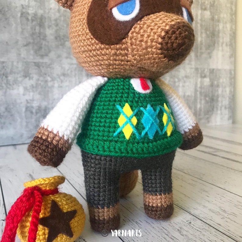 Tom Nook With Bonus Bell Bag .CROCHET PATTERN ONLY. Etsy