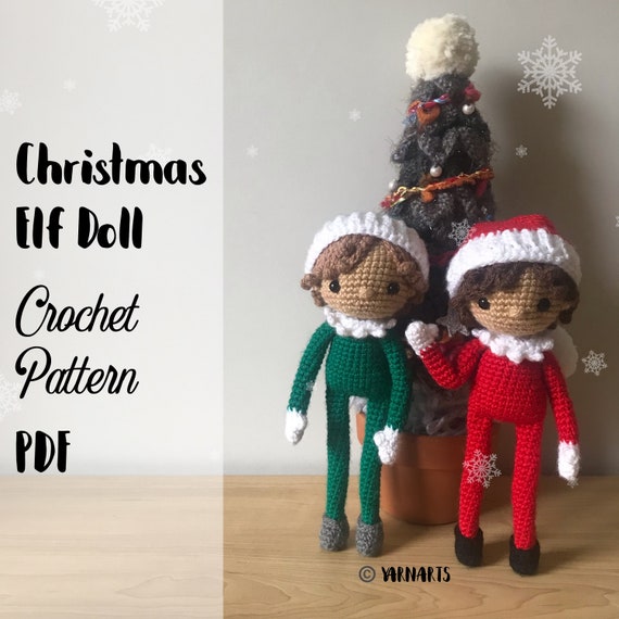 Christmas Elf Doll .CROCHET PATTERN ONLY