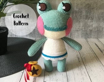 Lirio con bolso extra tipo campana. SÓLO PATRÓN DE GANCHILLO.