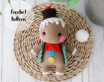 Gingerbread Character .CROCHET PATTERN ONLY.