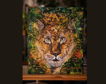 Leopard, Participant in the Icon exhibition in London. Wall Art Print, Wild jungle, Tropics Wild cats, wild energy of the beast Digital Art