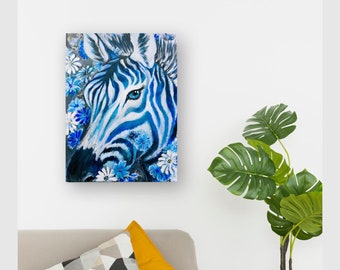 Zebra, Picture 'Life Harmony" Harmony of life, Meaning of life, Balance, light stripe, dark stripe. Calm harmonious composition animal print