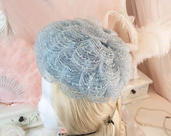 Vintage 1960s Neiman Marcus Floral Pleated Turban Hat 60s  display picture 1