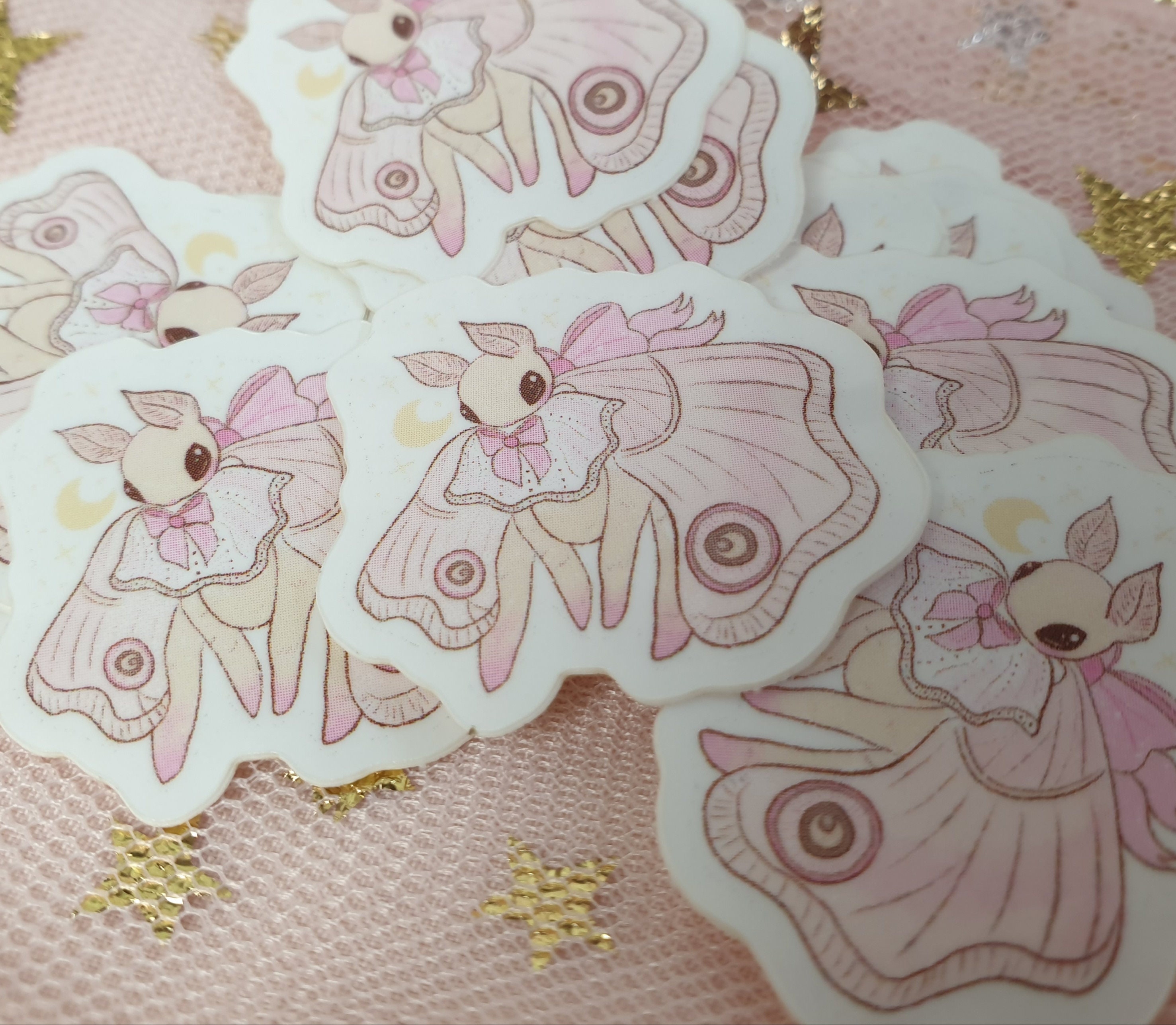Cute Moth Vinyl Sticker Bombyx Mori Sticker - Etsy