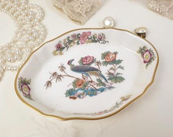 Vintage Wedgwood KUTANI CRANE Trinket Pin Dish