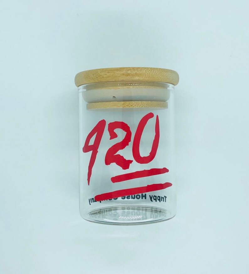 420 Glass Air Tight Smell Proof Stash Jar Container weed Etsy