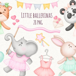 Animali Ballerine Clipart, Clipart di balletto, PNG