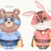Watercolor Superhero Clipart, Superhero Baby Animals Png, Digital ...