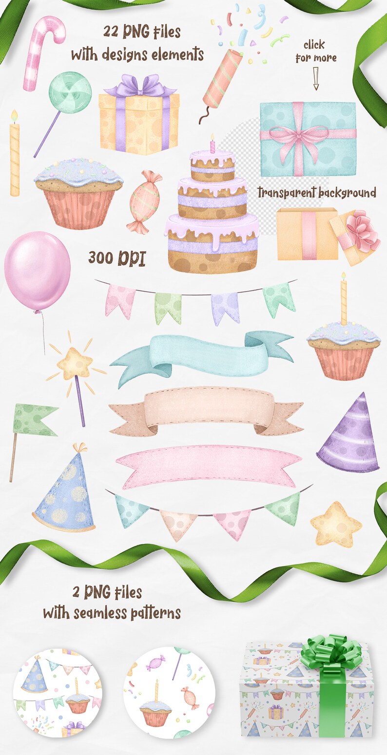 First Birthday Clipart Animal Happy Birthday Clipart | Etsy