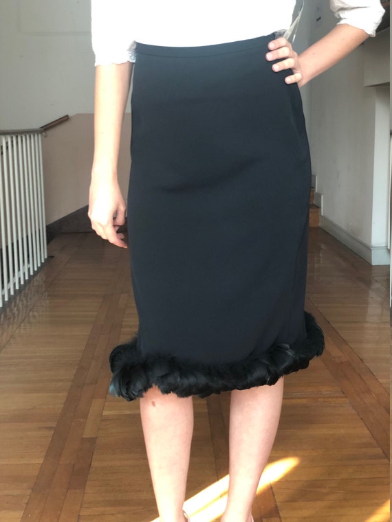 Black Formal Skirt, Pencil Skirt, Black Pencil Mid