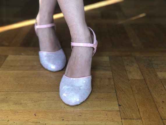 Mary Jane Heel Rose Shoes, Prom Sequined Shoes, We