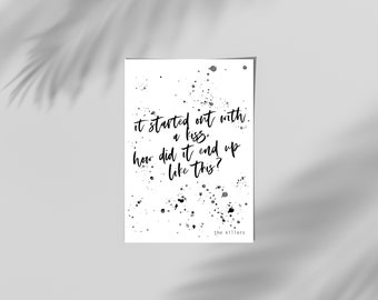 The Killers Lyrics Etsy