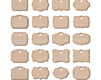 Available for Custom Logo or text Engraving Unfinished Wooden Round Circle Earring Display Cards Tags for Craft Fair Trade Show Retail Shop