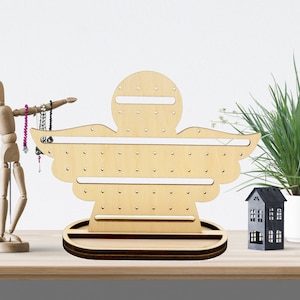 Little Angel Jewelry Display Stand for Stud or Clip On Earrings for Retail Shop Craft Trade Show, Good for Personalized or Custom Logo Text