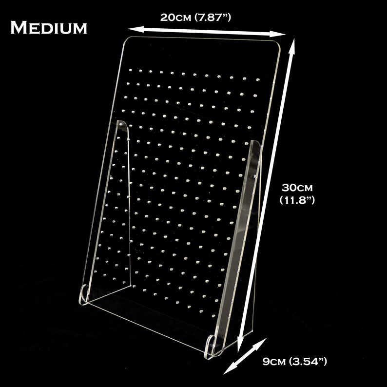 Clear Acrylic Pegboard Design Earrings Jewelry Display Stand Etsy