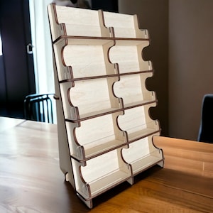 10 Fächer für Visitenkartenhalter, Kartenveranstalter-Ausstellungsstand, 10 Steckplätze-Business-Halter, 10 Taschen-Visitenkartenhalter