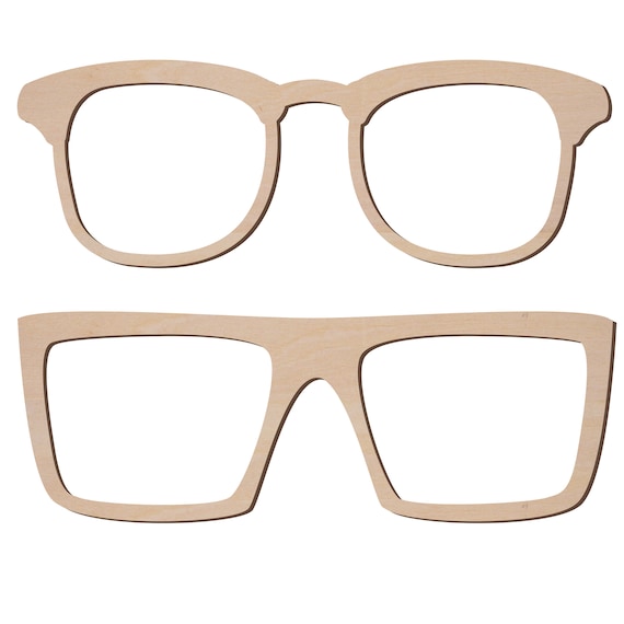 2 15 Sunglasses Eyeglasses Eye Glasses Frame Laser Cut Unfinished Wooden Cutout for DIY Craft Wood Blank Logo Etsy