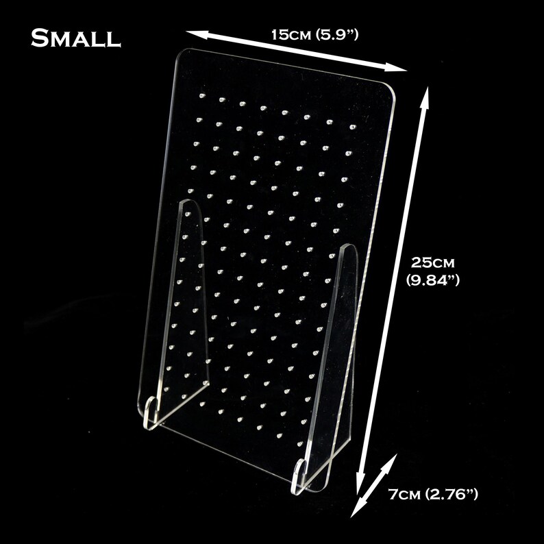 Clear Acrylic Pegboard Design Earrings Jewelry Display Stand Etsy
