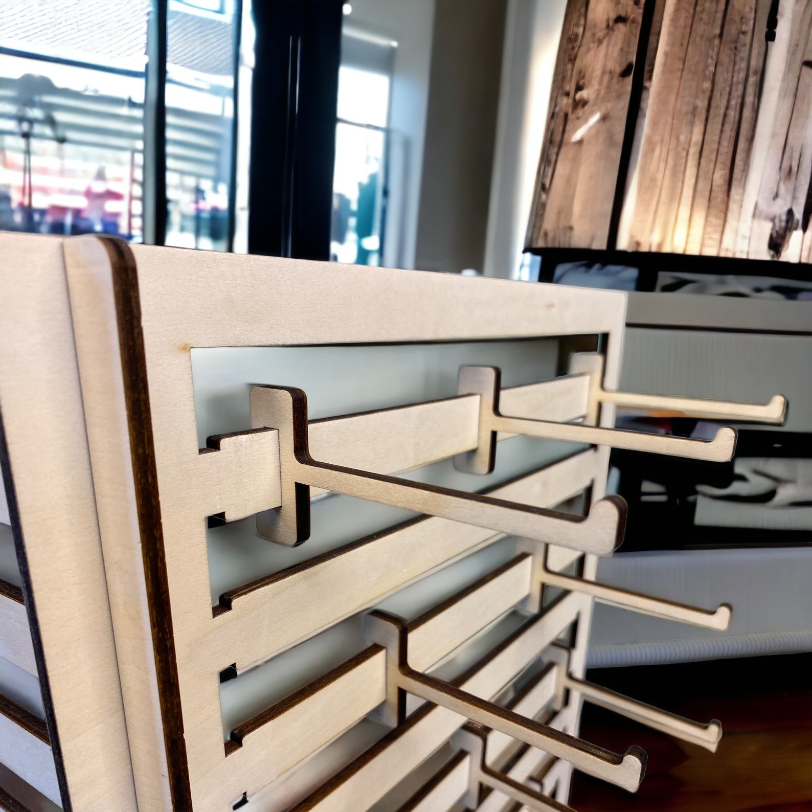 4 Side Display Stand With Hooks Craft and Vendor Fair Display Shelves ...