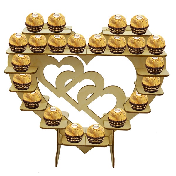 Love Heart Tree Ferrero Rocher Stand, Chocolate, Sweets or  Marshmallow Wedding Party Display Centrepiece Candy Bar Decoration Decor