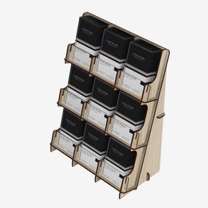 Porte-cartes de visite 9 compartiments, présentoir pour organiseur de cartes, porte-cartes de visite 9 emplacements, porte-cartes de visite 9 poches, présentoir vertical