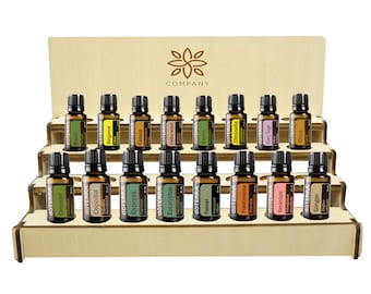 Essential Oil Shelf Rack, 1 ~ 10 Tiers , Straight Row of 8, 8 ~ 80 slots, Collapsible Display for Craft Fair Trade Show for 15ml bottles