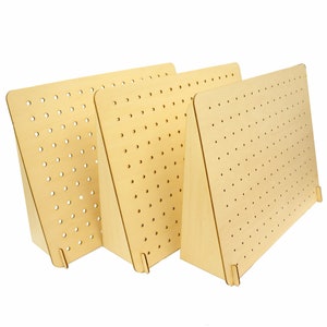 Landscape Style 3mm Thickness Wood Pegboard Peg Board Organizer , Hole size in 1/8", 3/16" and 1/4", Personalized or Custom Logo Text