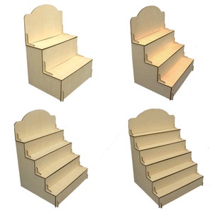 2 3 4 5 Tiers Inklapbare Display voor Craft, Art Trade Shows, Personaliseer met uw bedrijfsnaam voor glas, mok, zeepkaars Tumber Display