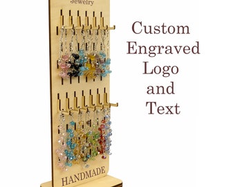 Wood Pegboard Design Jewelry Display Stand for Store Shop Craft Fair Trade Show Display , Good for Personalised or Custom Logo Text Request