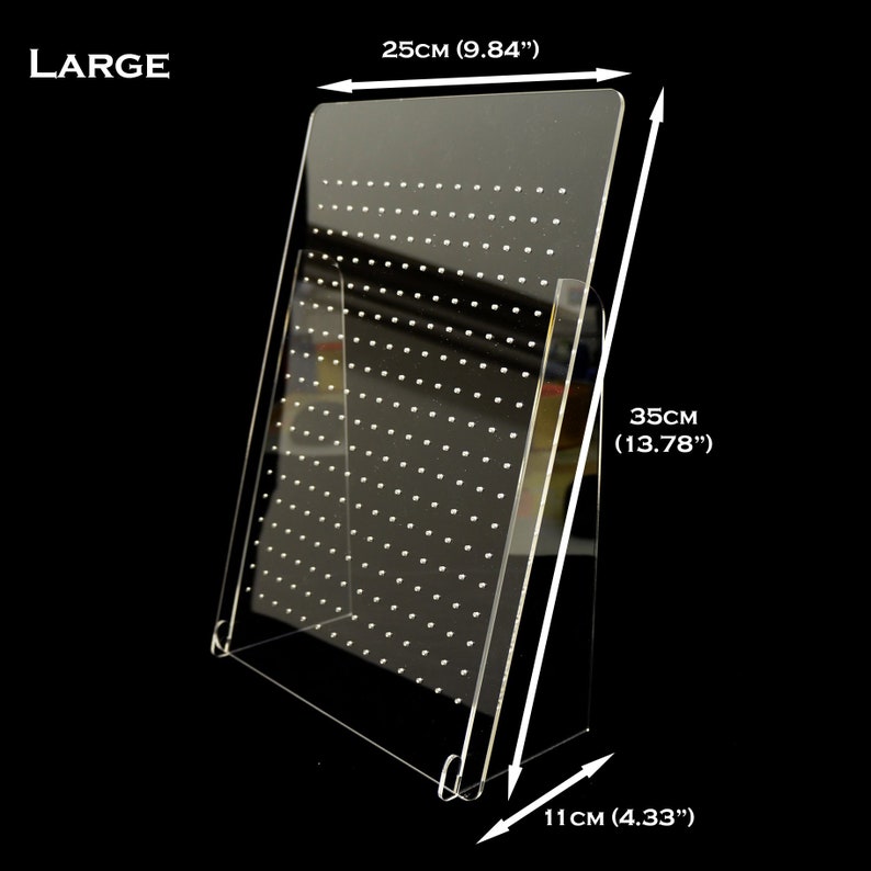 Clear Acrylic Pegboard Design Earrings Jewelry Display Stand Etsy