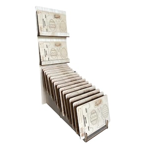 Présentoir pour cartes de vœux A6 4R 4 "x 6", porte-cartes postales, porte-dépliant, 15 emplacements et 2 couches