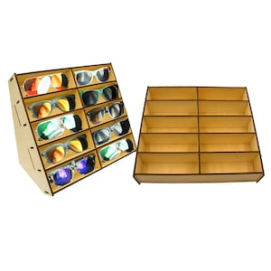 5 ou 10 compartiments lunettes lunettes de soleil organisateur stockage présentoir tiroir pour boutique magasin boutique artisanat foire salon marché agricole