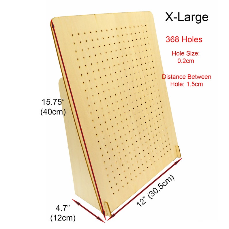 PH PandaHall Pegboard Display Stand, Large Arch Shaped Wood Bracelet Display Stands Tabletop Jewelry Organizer Holder With 12 Hooks For