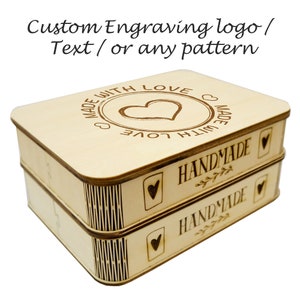 Unfinished Wood Plain of Compartimenten Ring Product Display Case voor Craft Fair Trade Show, Goed voor gepersonaliseerde Custom Logo Text Request