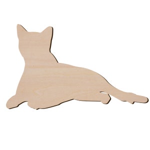 Unfinished Tabby Cat DIY Crafts Ready to Paint