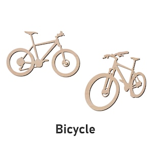 Découpe en bois pour vélo de vélo - Fournitures artisanales en bois vierges découpées au laser pour projet de bricolage, prêtes à peindre et à teindre Taille en 4 ~ 15"