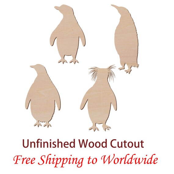 Bird Penguin - Laser Cut Out Unfinished Wood Craft Shape BRD41 Bird Penguin - Laser Cut Out Unfinished Wood Craft Shape BRD41
