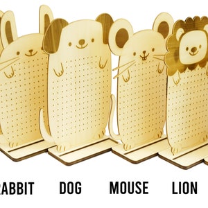 Cartoon Beer Kat Hond Leeuw Muis Konijn Sieraden Display Stand voor Oorbellen, Geweldig voor Craft Fair Trade Show Stand Vlooienmarkt Display Tools