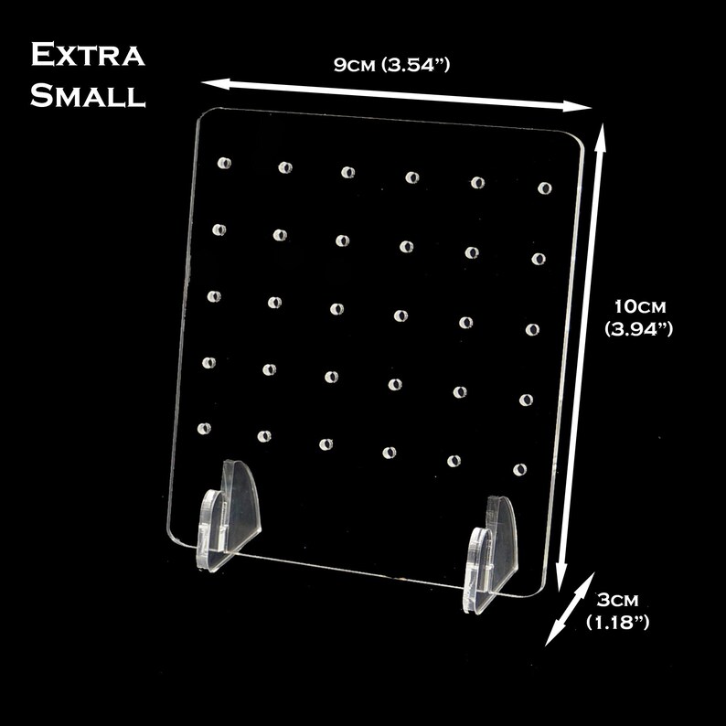 Clear Acrylic Pegboard Design Earrings Jewelry Display Stand Etsy