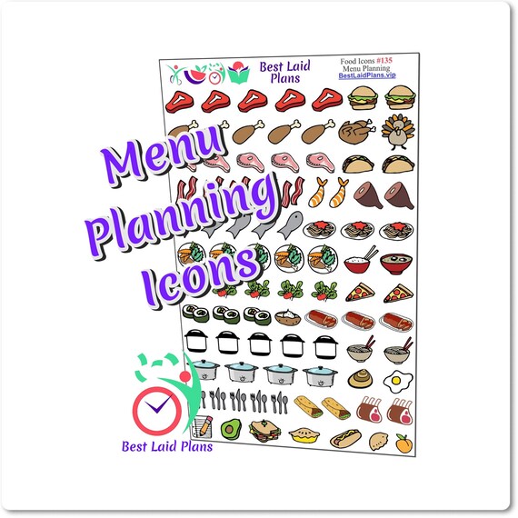 Planner Stickers 88 Menu Planning Icons Leafy Treetops Bullet Journal Planner Stickers 88 Menu Planning Icons Leafy Treetops Bullet Journal